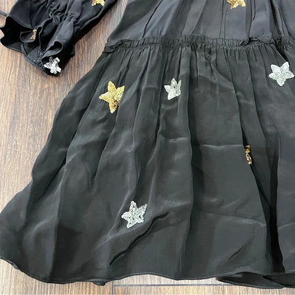 Rococo Sand Revolve Astral mini dress, black sequined stars size medium - Picture 8 of 13
